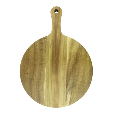 Acacia wood round shape wooden cutting board for pizza