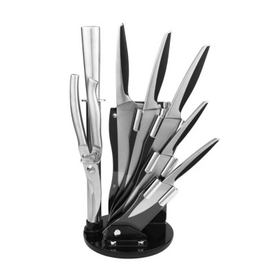 KINGFIVE 7pcs Stainless steel kitchen knife set chef knife with  Acrylic Stand