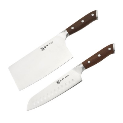 KINGFIVE kitchen knife High Quality Stainless Steel  Cleaver Knife & Santoku knife