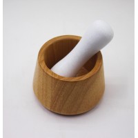 customized design wooden mortal and pestle set